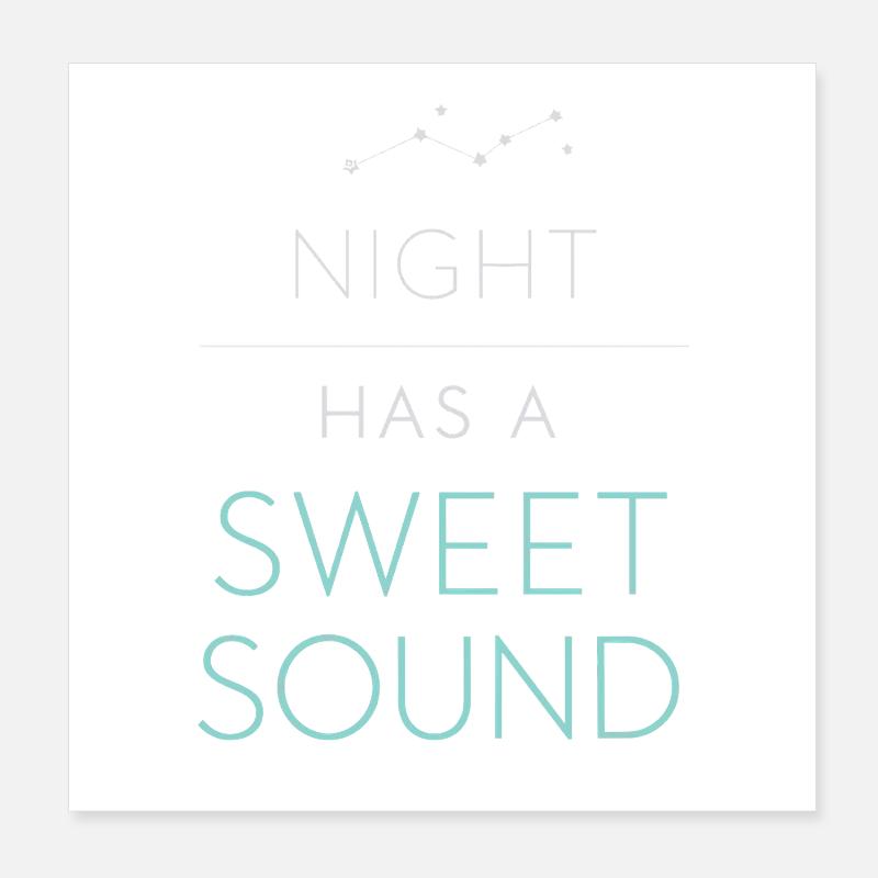 Night boating with Poster 8" x 8" (20x20 cm)