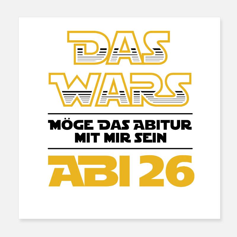 The Wars | Abi 2026 - Abitur - Gift Poster 8" x 8" (20x20 cm)