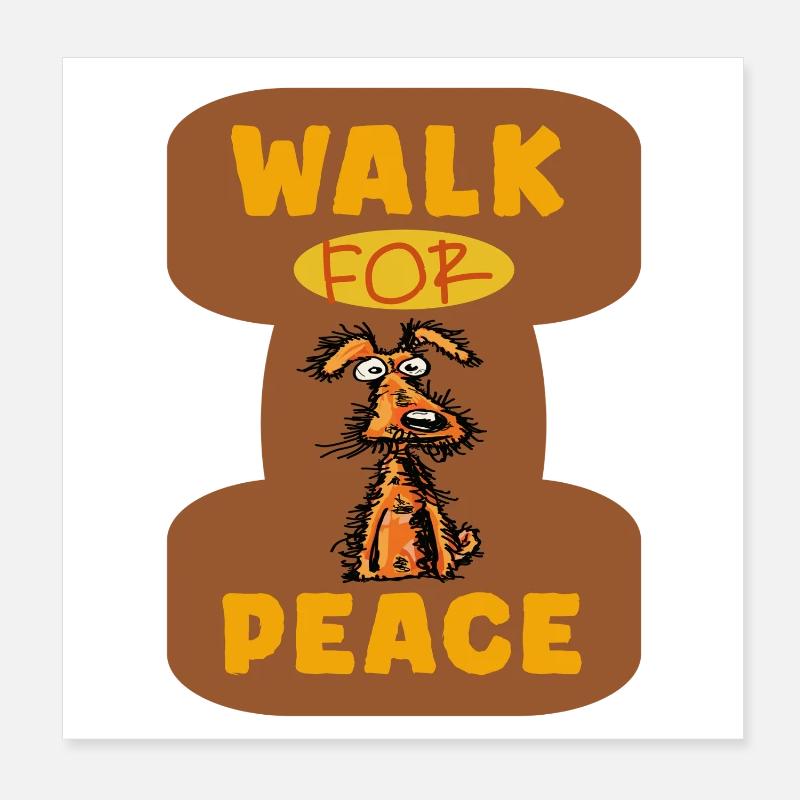 Marche pour la paix Poster 20 x 20 cm