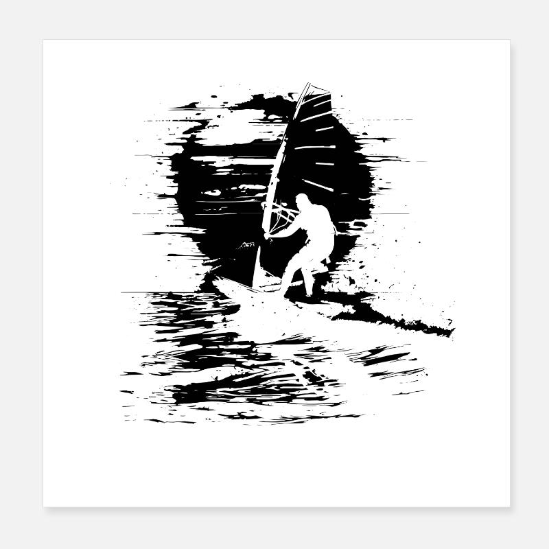 Instructeur de planche à voile Poster 20 x 20 cm