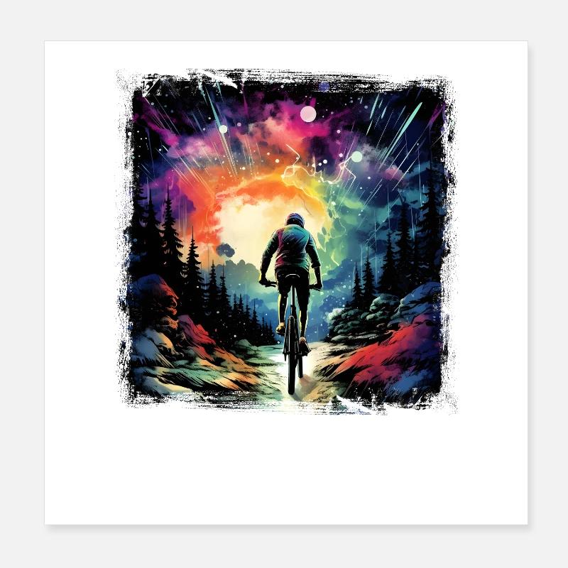 VTT rétro Poster 20 x 20 cm