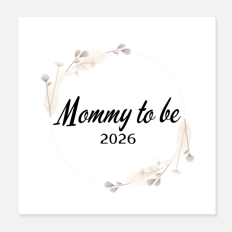 Maman à devenir Poster 20 x 20 cm