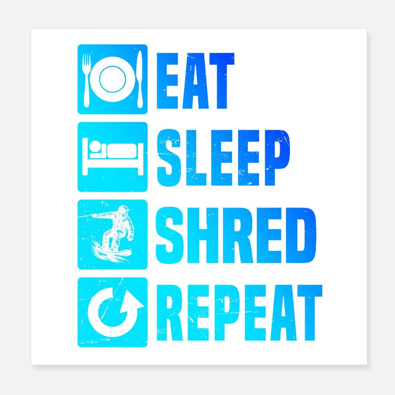 Conception compacte de snowboard pour snowboard Poster 20 x 20 cm