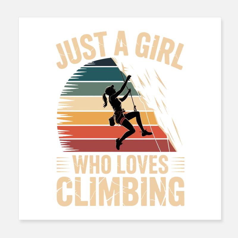 Juste une fille qui aime grimper Poster 20 x 20 cm