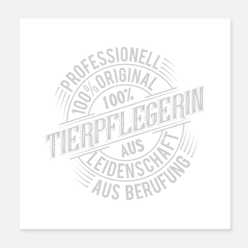 Tierpflegerin Poster 20x20 cm