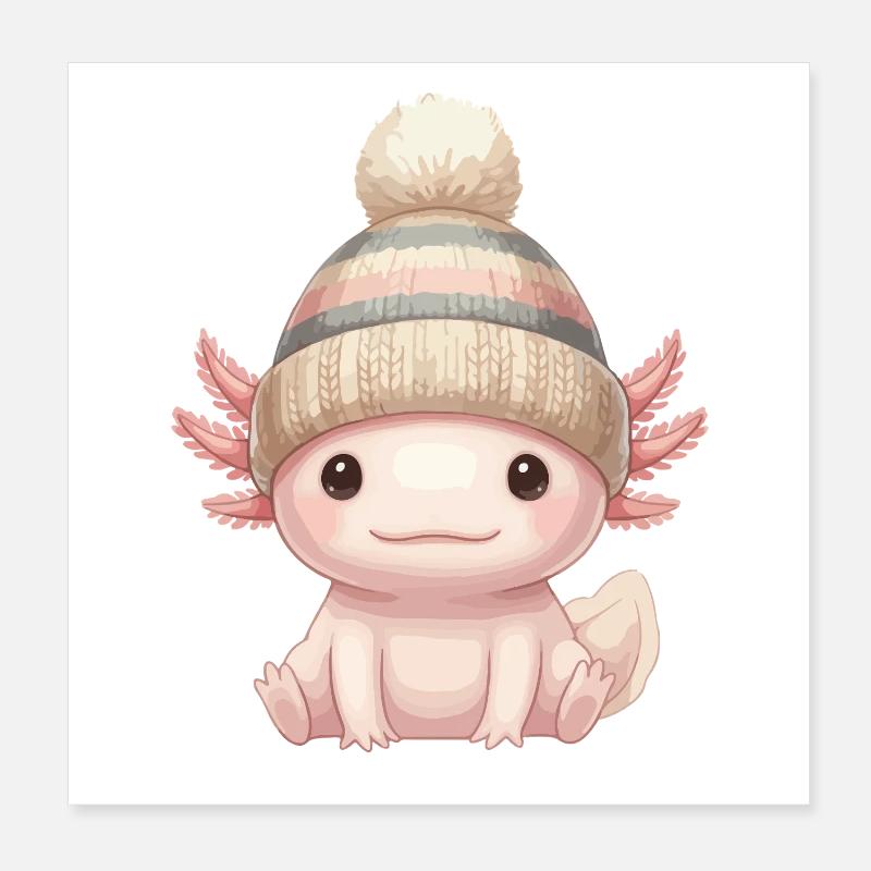 Chapeau d’Axolotl Poster 20 x 20 cm