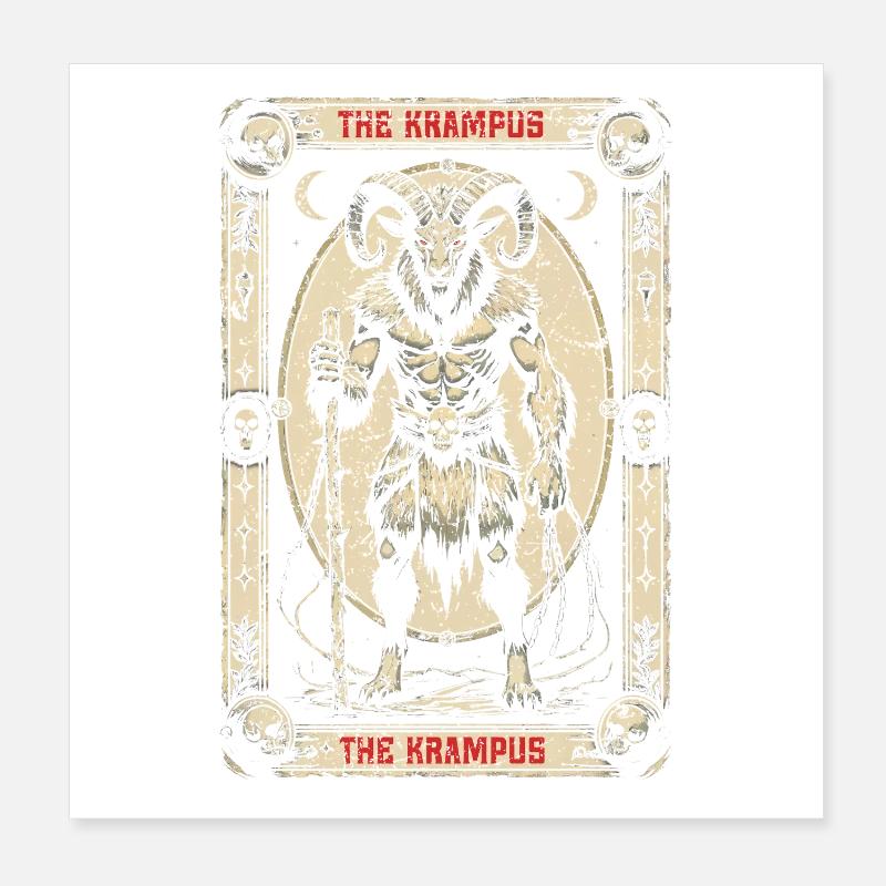 Les créatures mythologiques de Krampus Poster 20 x 20 cm