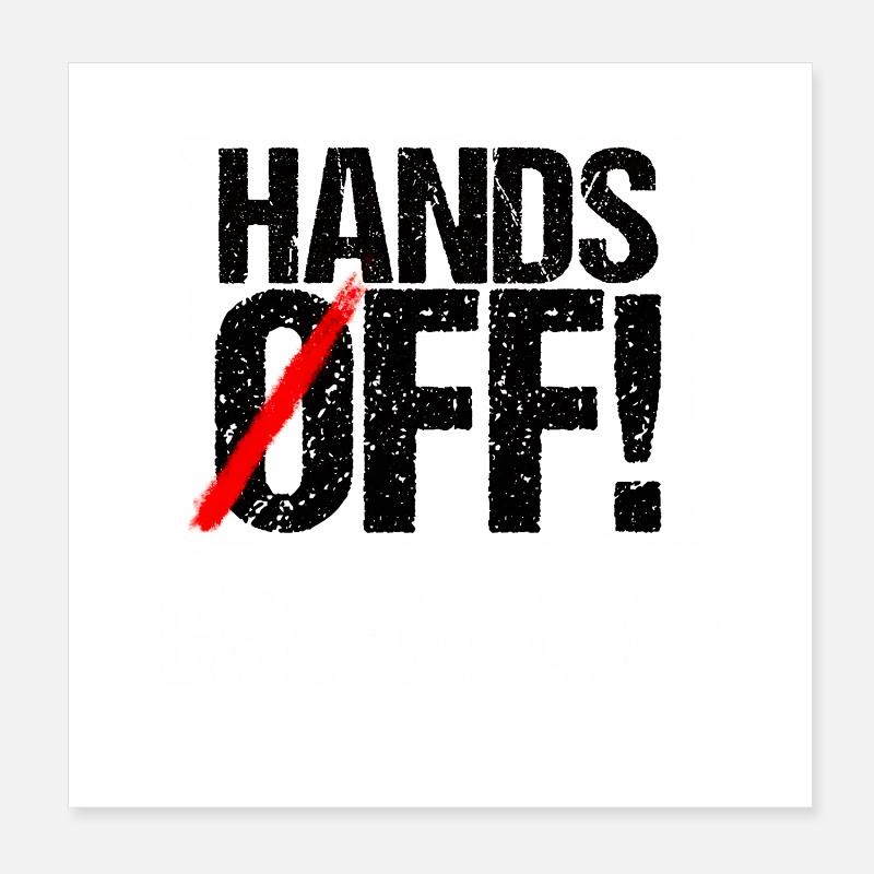 Pas les mains sur le Groenland Poster 20 x 20 cm