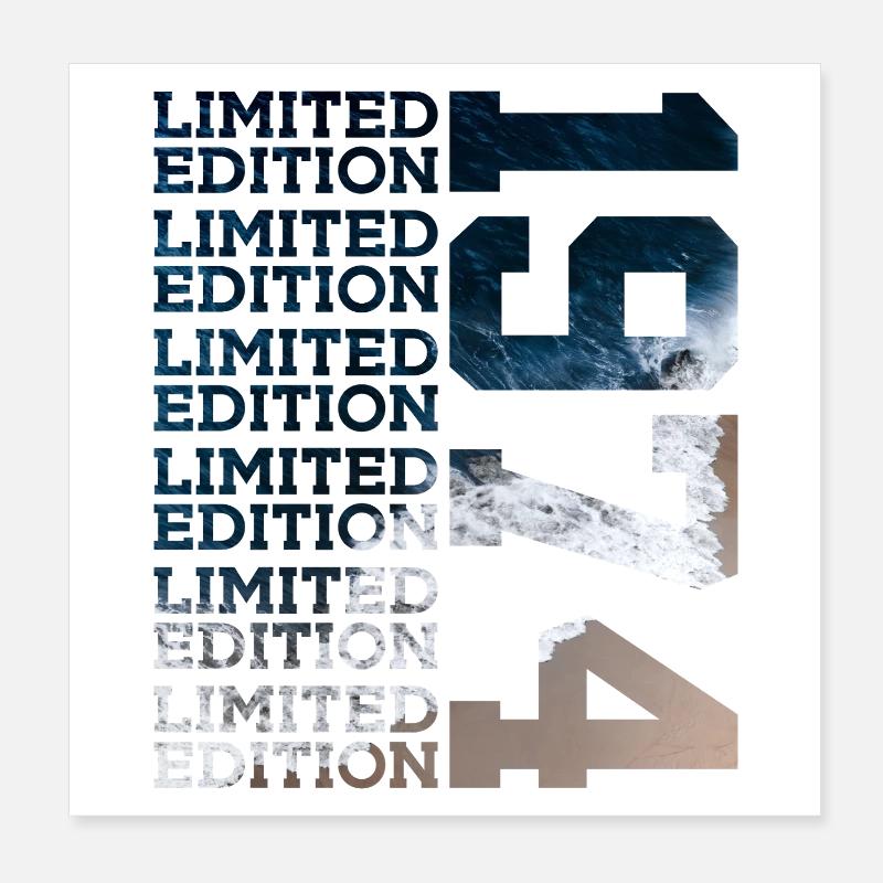 ÉDITION LIMITÉE 1974 52 ANS 52E ANNIVERSAIRE Poster 20 x 20 cm