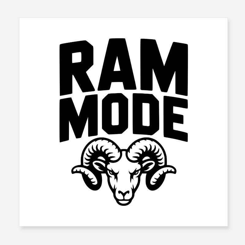 Ram Mode Poster 20 x 20 cm