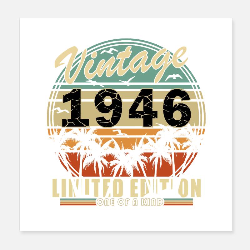 Édition limitée 1946 Poster 20 x 20 cm