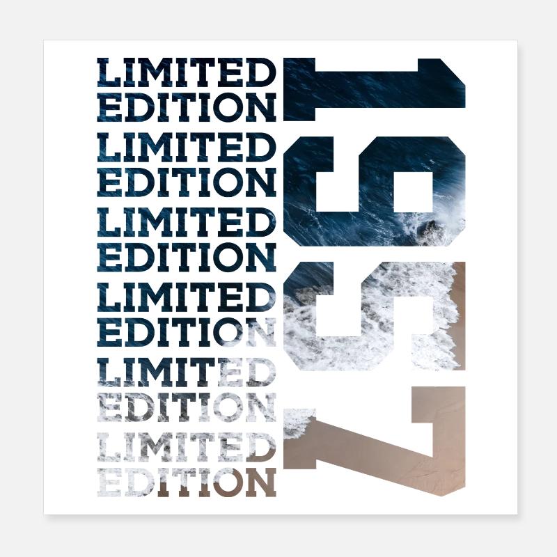 ÉDITION LIMITÉE 1957 69 ANS 69E ANNIVERSAIRE Poster 20 x 20 cm