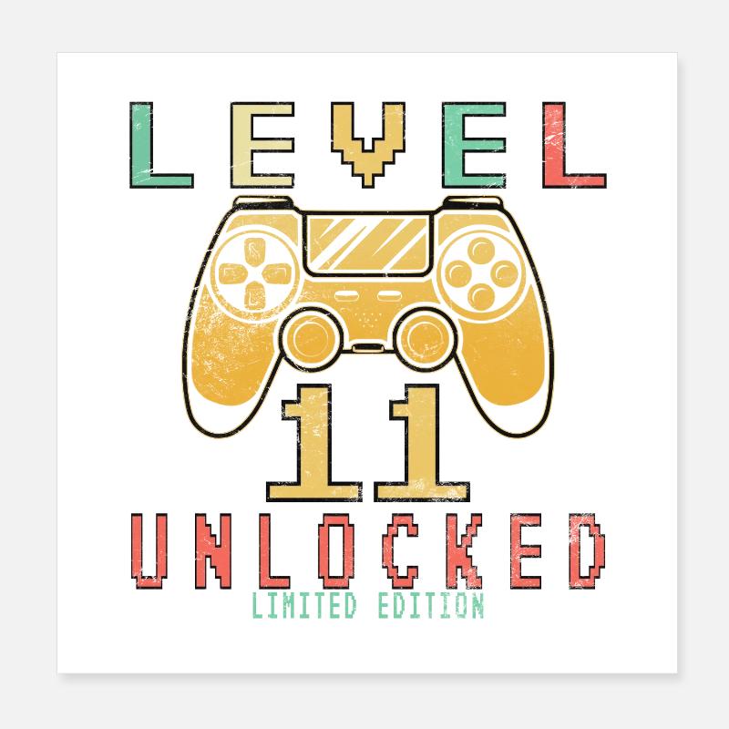 Level 11 freigeschaltet Poster 20x20 cm