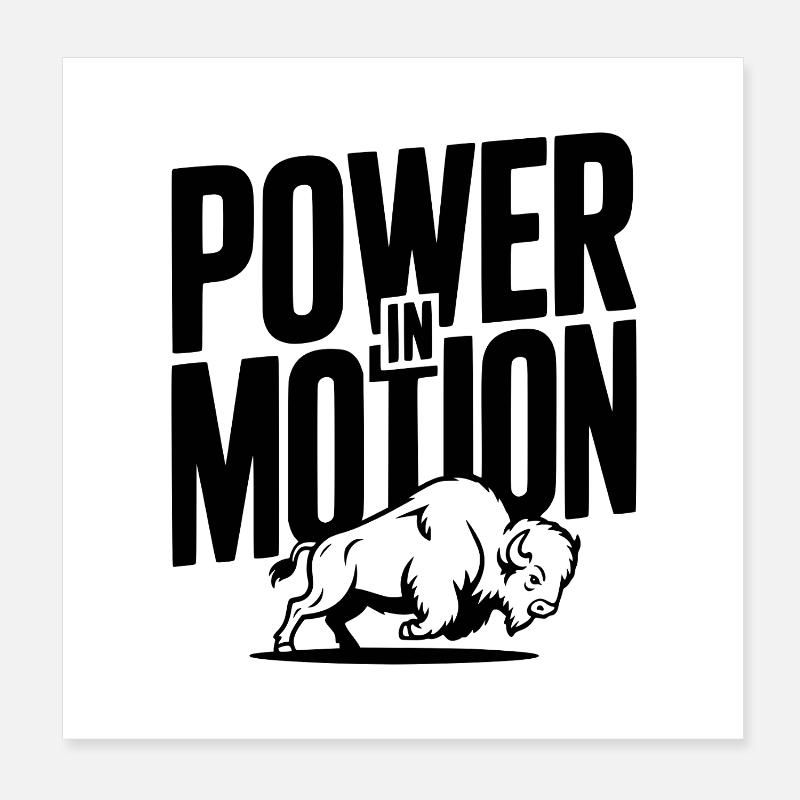 Puissance en mouvement Poster 20 x 20 cm