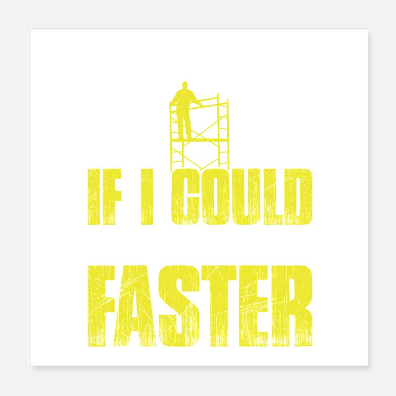  Scaffolder Trade Worker Construction Scaffolding Poster 8" x 8" (20x20 cm)