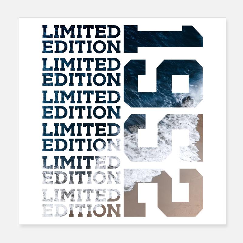 ÉDITION LIMITÉE 1952 74 ANS 74E ANNIVERSAIRE Poster 20 x 20 cm
