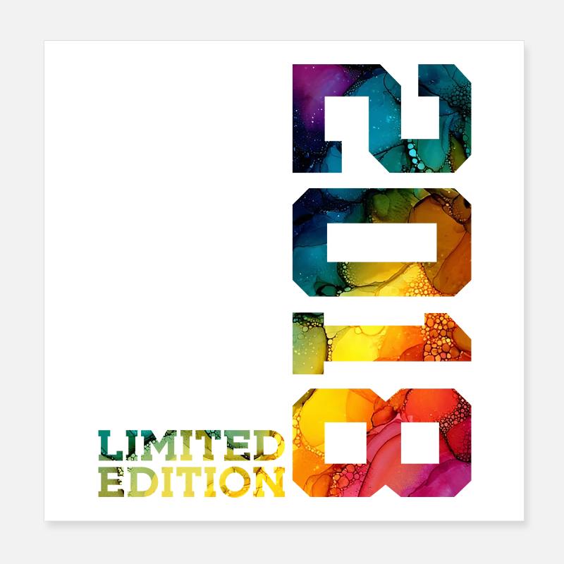 ÉDITION LIMITÉE 2018 8 ANS 8E ANNIVERSAIRE Poster 20 x 20 cm