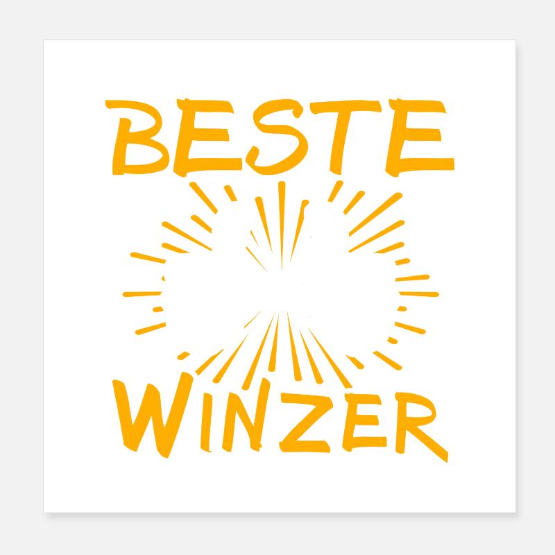 Idée cadeau vigneron Poster 20 x 20 cm