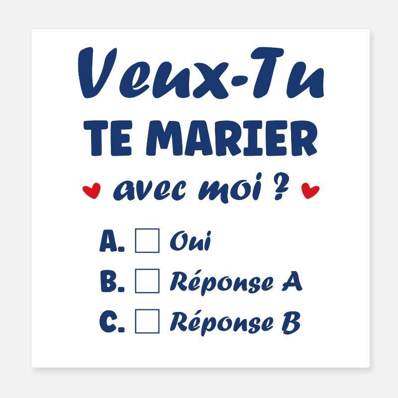 Will you marry me Poster 8" x 8" (20x20 cm)