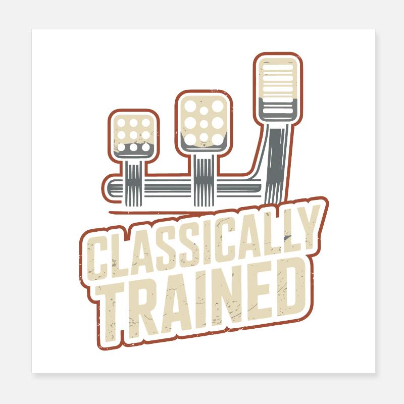 Classically Trained Petrolhead Car Mechanic Poster 8" x 8" (20x20 cm)