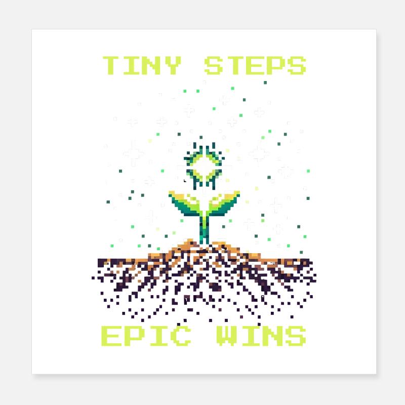 Small steps, big successes | Social Work Poster 8" x 8" (20x20 cm)
