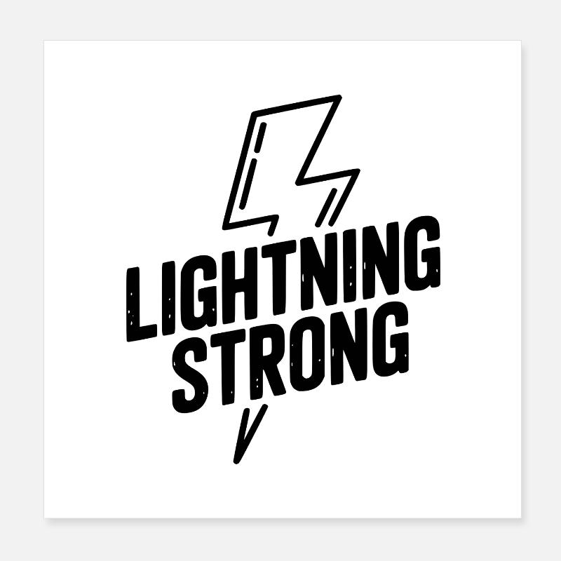 Blitzstark Poster 20x20 cm