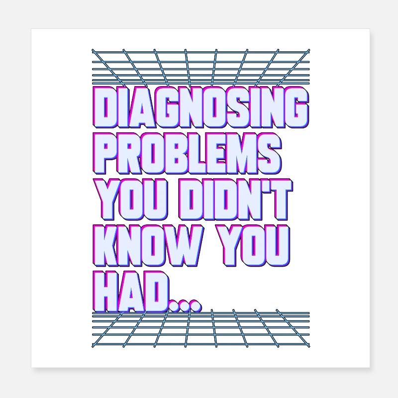 Nurse Practitioner Diagnosing Problems Nursing Poster 8" x 8" (20x20 cm)