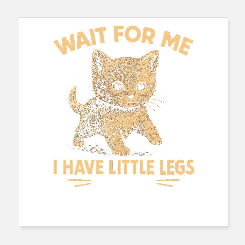 Chat qui dit un mème d’humour Idée de cadeau drôle Poster 20 x 20 cm