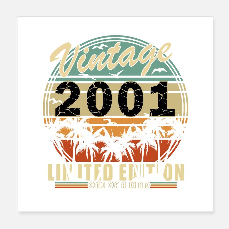 Birthday 2001 Poster 8" x 8" (20x20 cm)