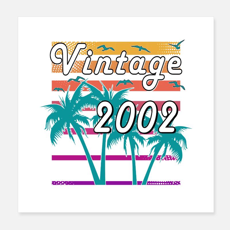 2002 Geburtstag Poster 20x20 cm
