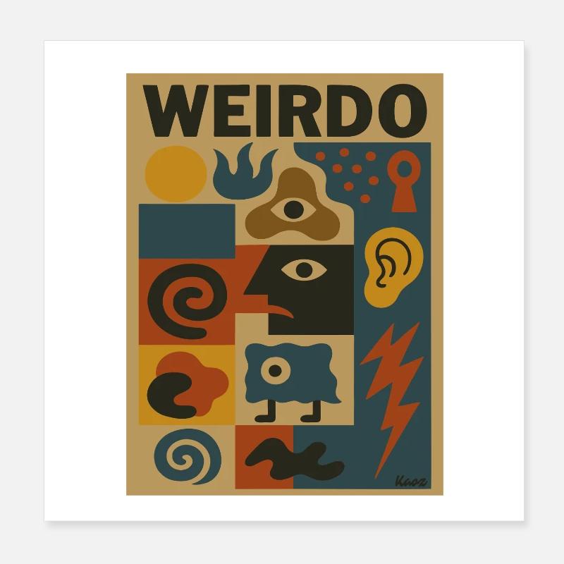 Weirdo Kaleidoskop Muster Poster 20x20 cm