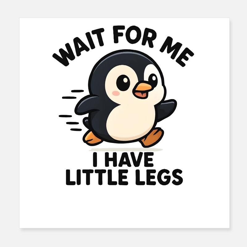 Idée de cadeau drôle sur l’humour du Pingouin Poster 20 x 20 cm