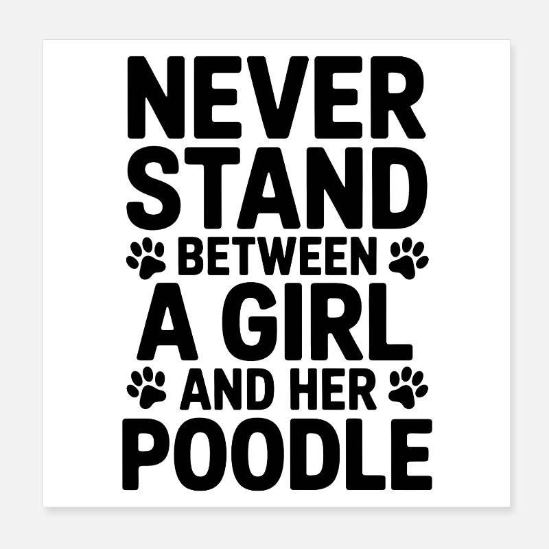 Paroles de caniche Caniche Cadeau drôle de caniche Poster 20 x 20 cm