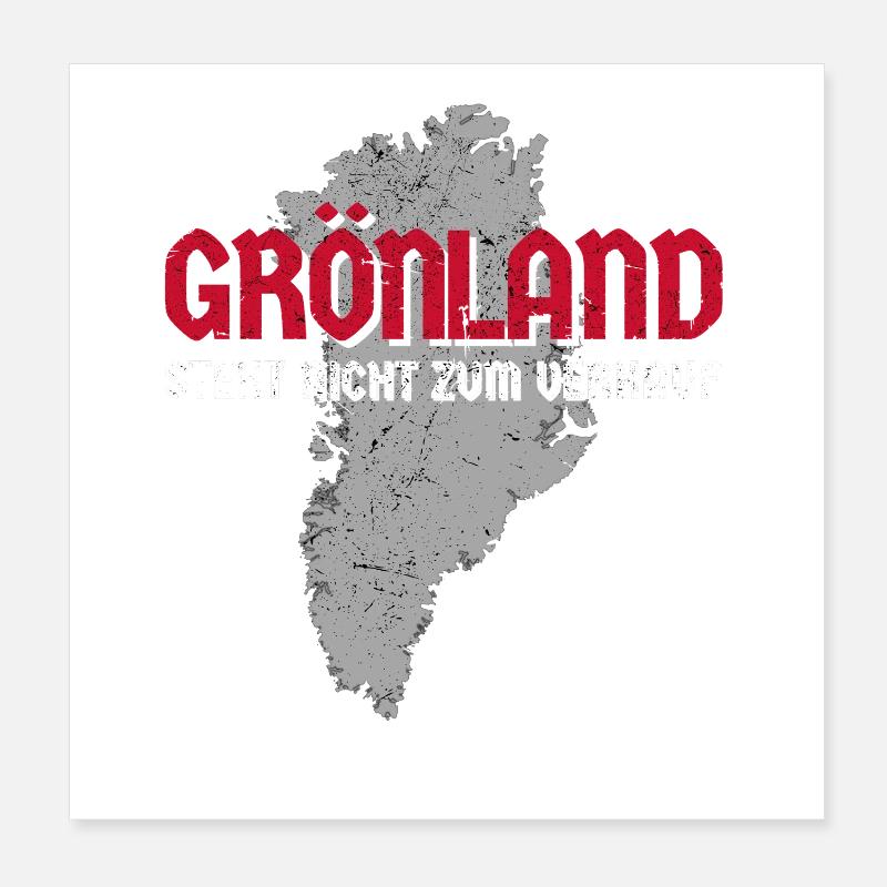 Groenland Non à vendre Poster 20 x 20 cm