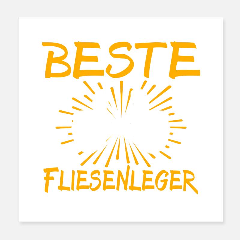 Fliesenleger Geschenkidee Poster 20x20 cm