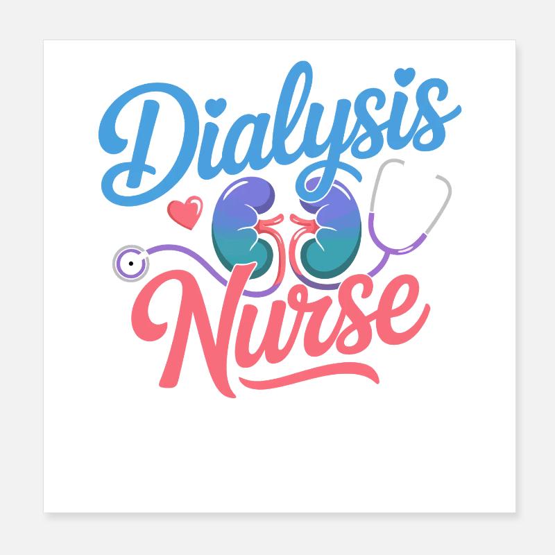 Dialyse Pflegekraft Design Poster 20x20 cm
