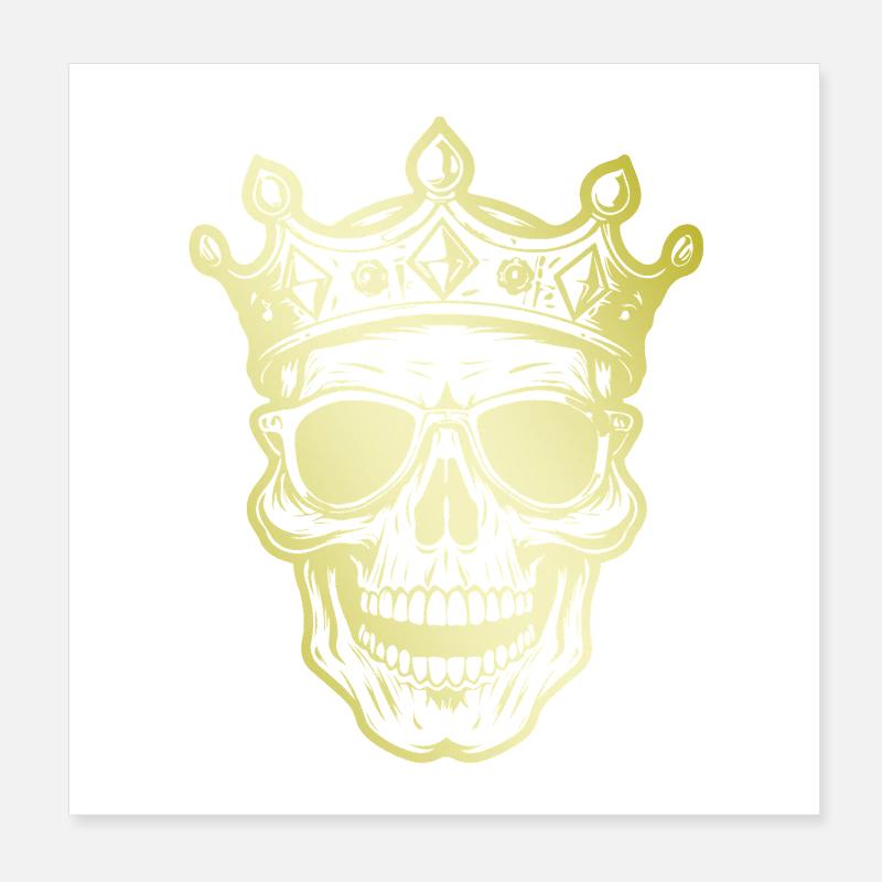 Skull King Crown Poster 8" x 8" (20x20 cm)