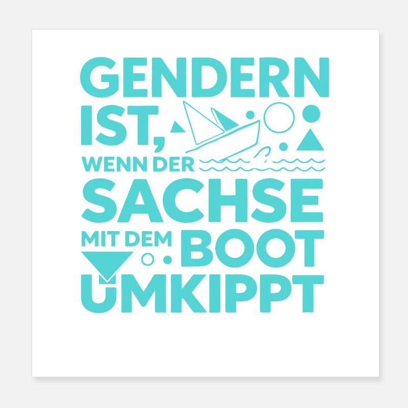 Une botte saxonne de genre renverse la blague sur le dialecte Poster 20 x 20 cm