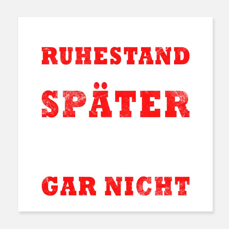 Cadeau de retraite Poster 20 x 20 cm