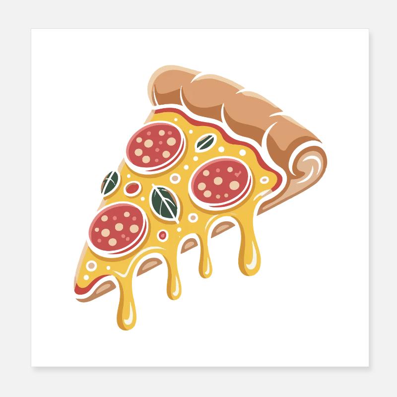 Pizza Pizzabäcker Poster 20x20 cm