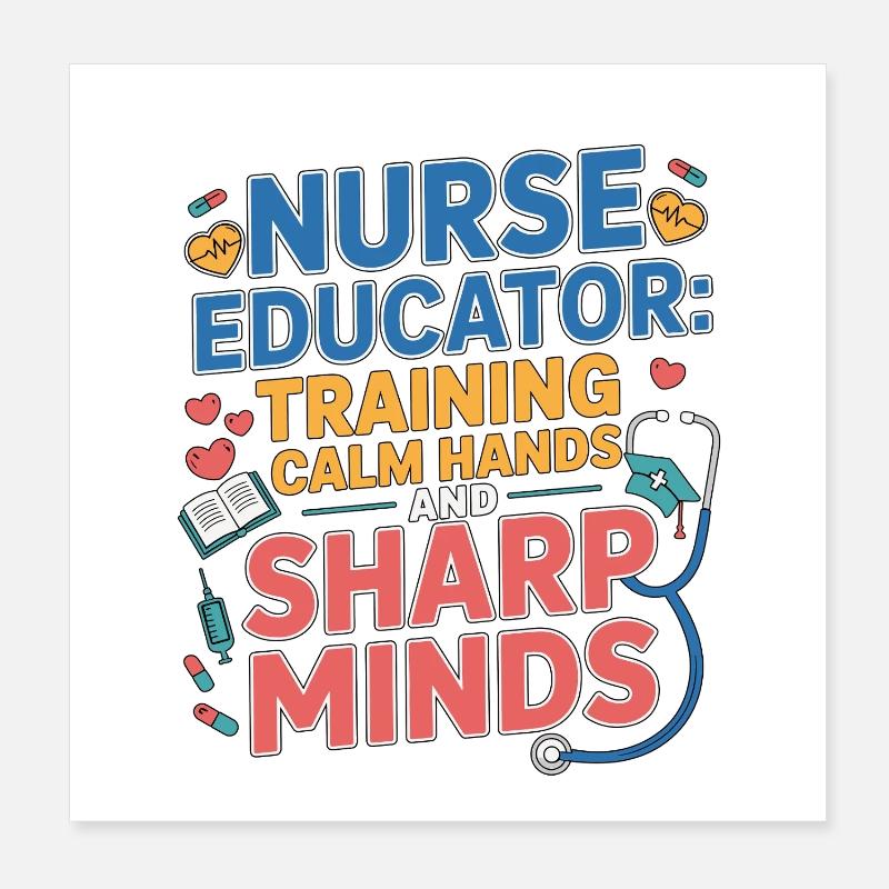 Formation d’éducateurs infirmiers Calm Nurse Practitioner Poster 20 x 20 cm
