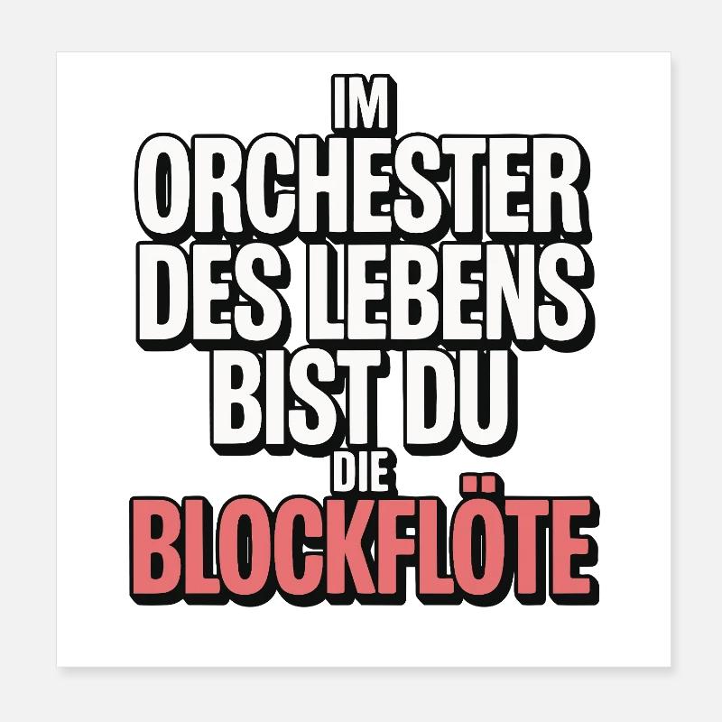 Conception de flûtes à bec de l’Orchestre de la Vie Poster 20 x 20 cm
