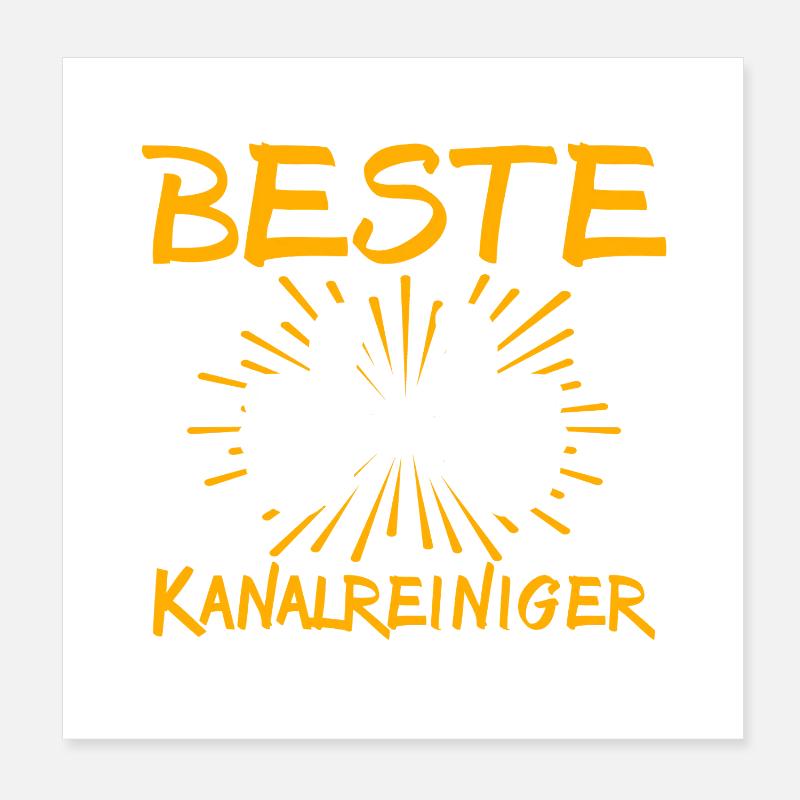 Sewer Cleaner Gift Idea Poster 8" x 8" (20x20 cm)