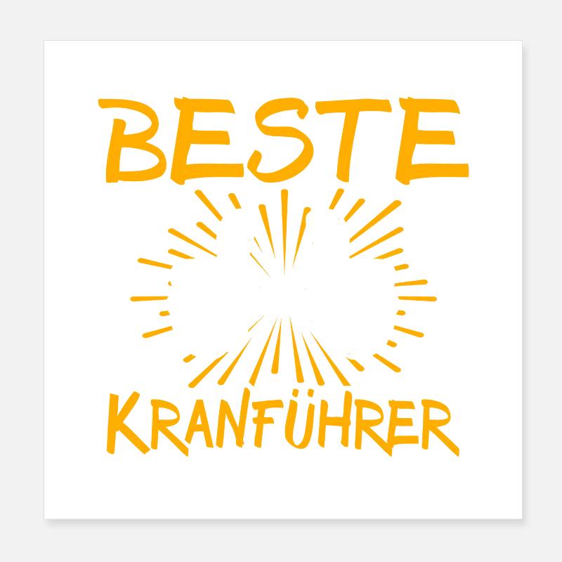 Kranführer Geschenkidee Poster 20x20 cm