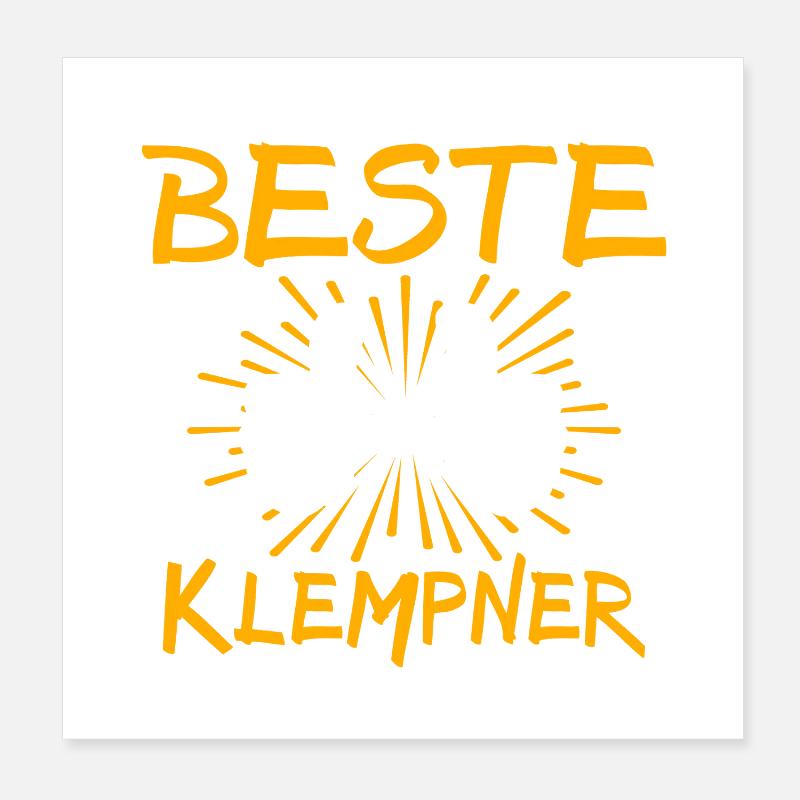 Klempner Geschenkidee Poster 20x20 cm