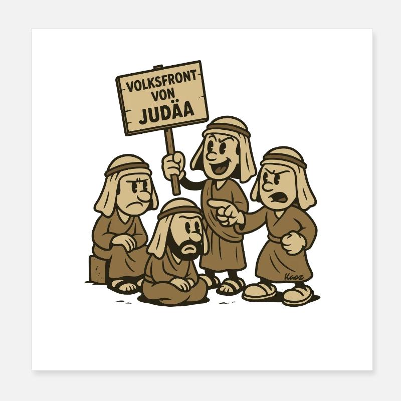 Parodie du Front populaire de Judée Poster 20 x 20 cm