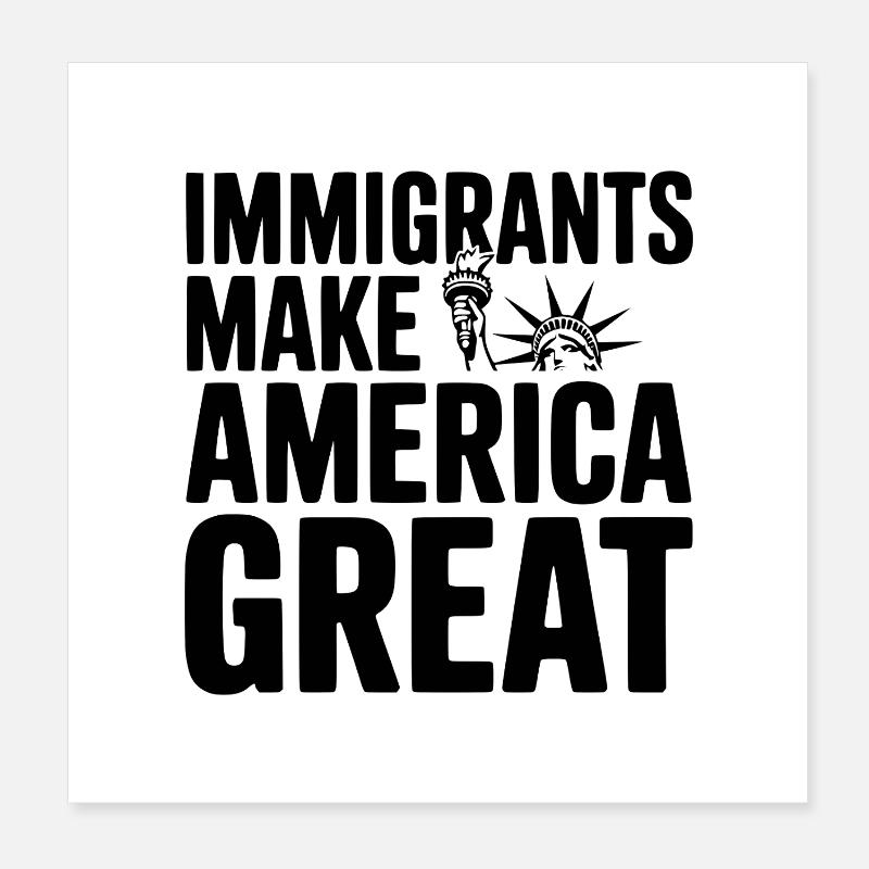 Immigrants Poster 20 x 20 cm