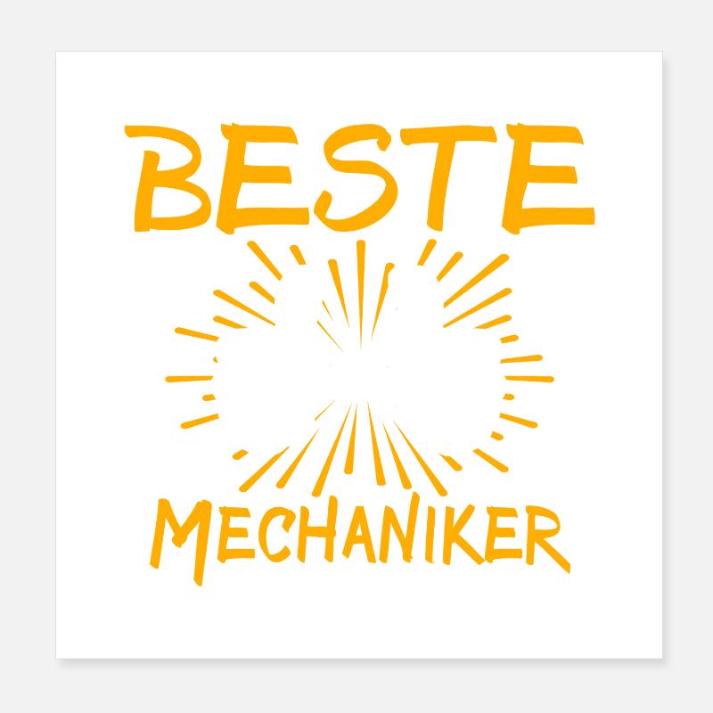Mechanic Gift Idea Poster 8" x 8" (20x20 cm)