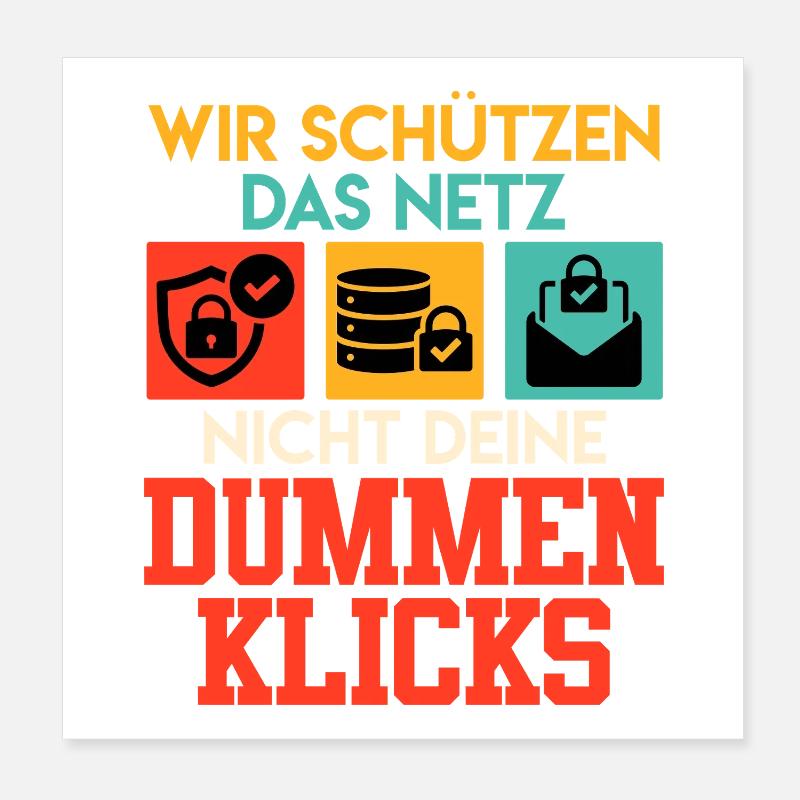 Codeur NOUS N’UTILISONS PAS LE NET VOS CLICS STUPIDES Poster 20 x 20 cm