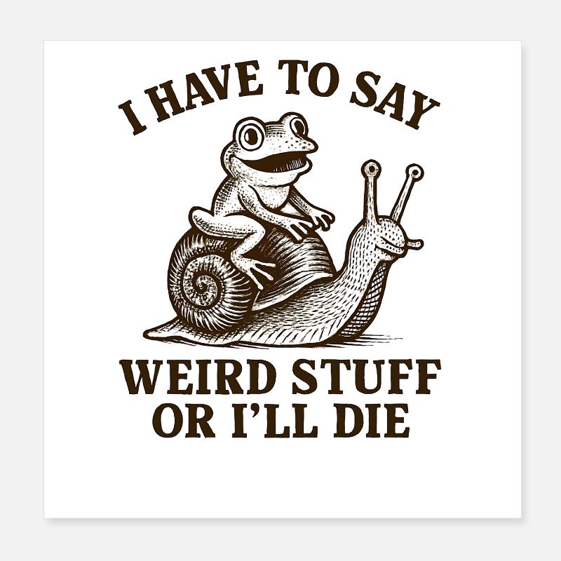 Frosch Spruch Meme Humor Lustig Geschenkidee Poster 20x20 cm